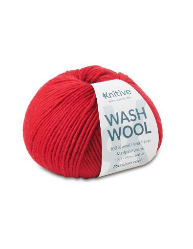 Ovillo individual Passion Red de Wash Wool