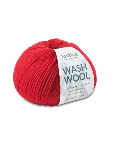Ovillo individual Passion Red de Wash Wool