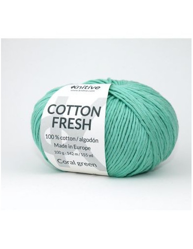 Ovillo individual Coral Green de Cotton Fresh