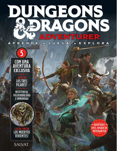 Fascículo 5 +  juego de dados jaspeados de color rojo y negro