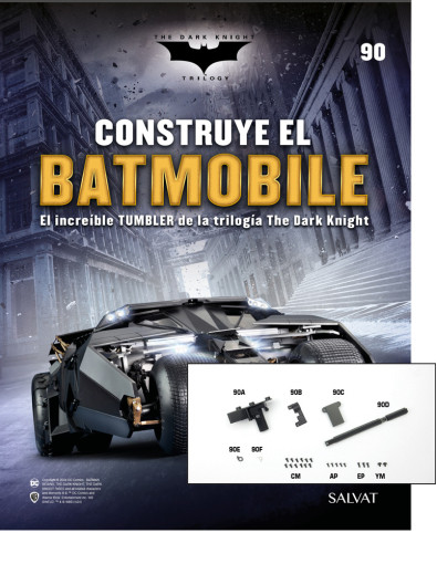 Fascículo Nº 90 + Bastidor C, soportes y tapa del motor de tu Batmobile