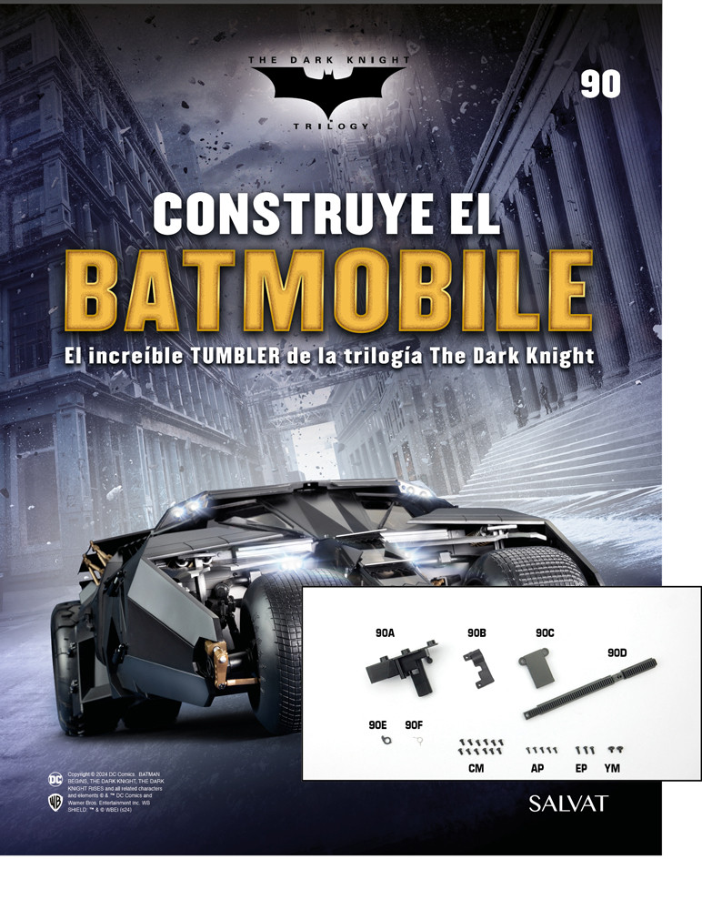 Fascículo Nº 90 + Bastidor C, soportes y tapa del motor de tu Batmobile