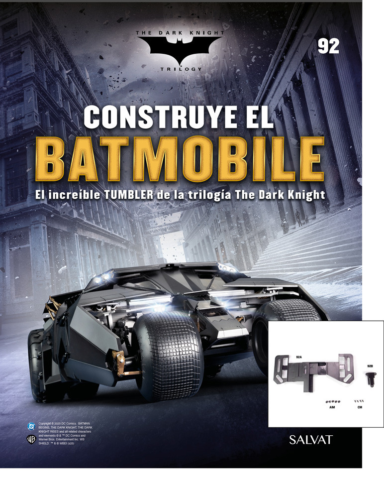 Fascículo Nº 92 + La placa móvil y el retén del motor 35 de tu Batmobile