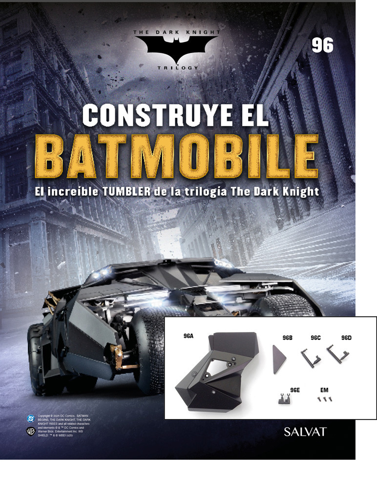 Fascículo Nº 96 + Los paneles izquierdos y los cilindros de tu Batmobile
