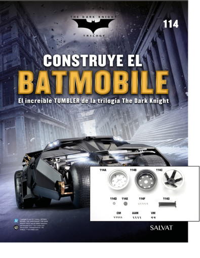 Fascículo Nº 114 + Llantas exterior e interior, radios y buje de tu Batmobile